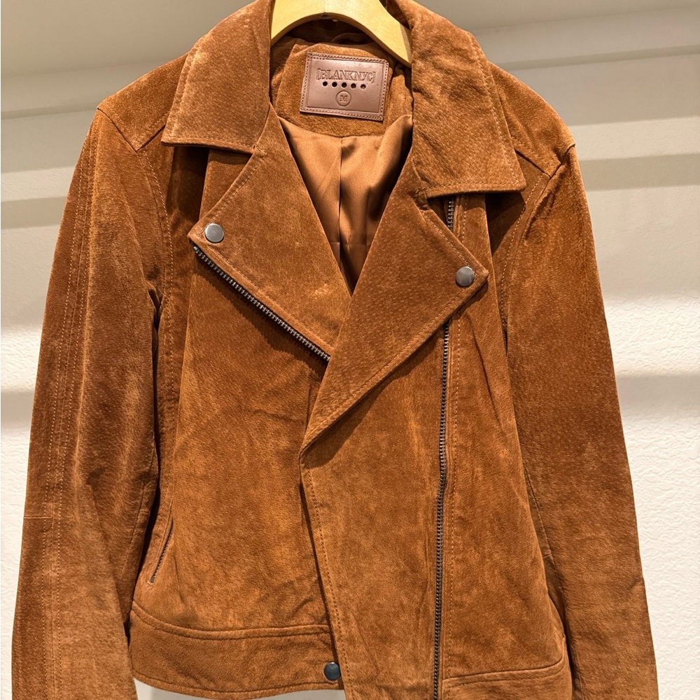 Blank NYC Brown Suede Leather Jacket
